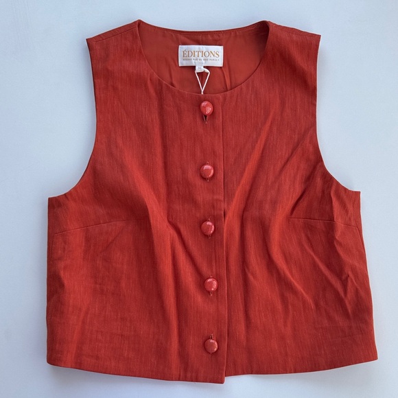 Sezane Women's Button Down Sleeveless Shirt - Picture 1 of 8